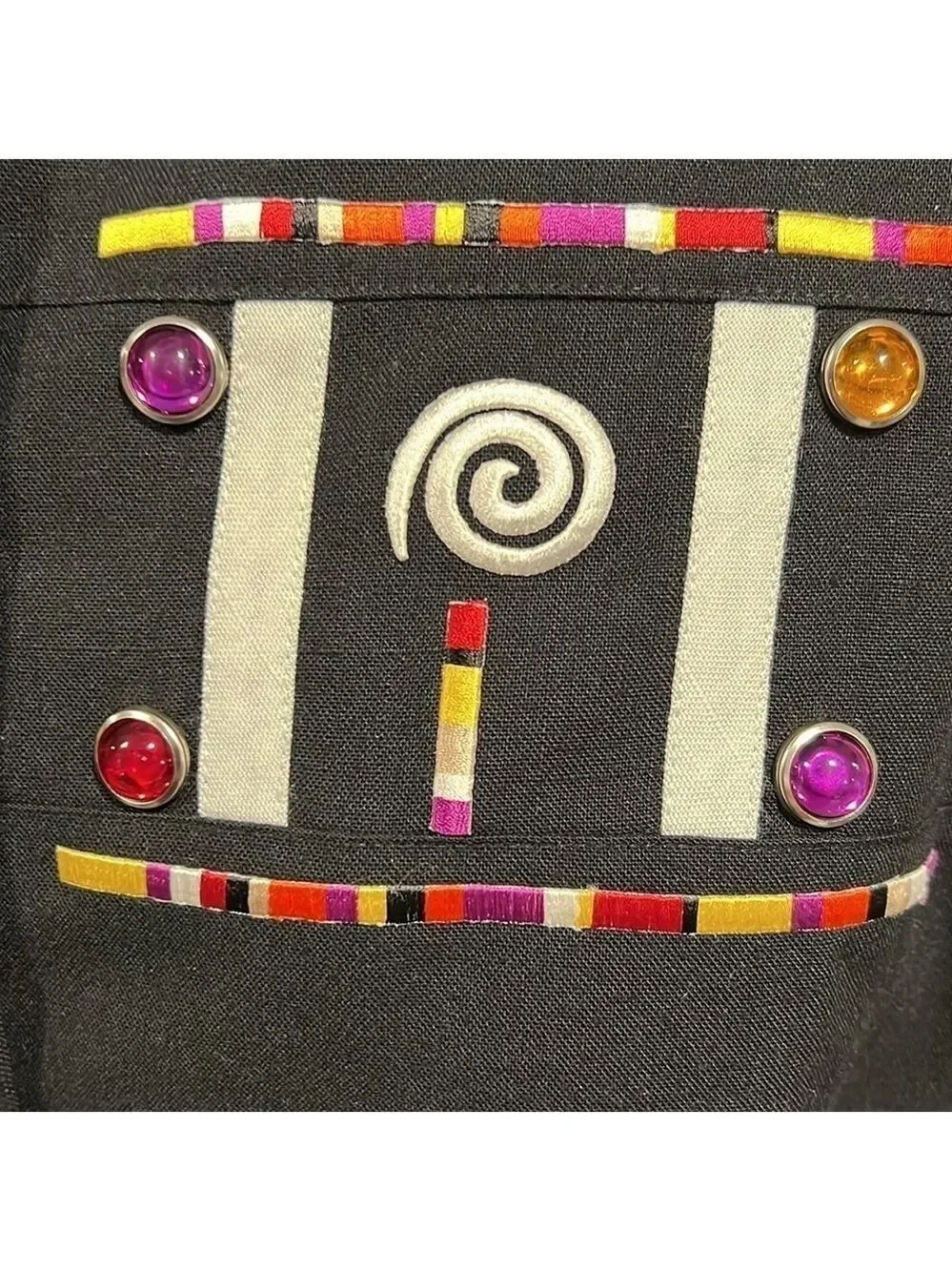 GEPETTO Vintage Embellished Waist Length Jacket XL - Picture 3 of 10